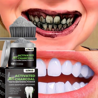 Phillauri Charcoal Teeth Whitening Powder Remove Bad Breath and Clean Teeth Whitening(60 g)