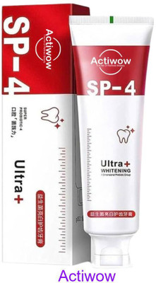 ACTIWOW SP4 Charcoal Whitening Toothpaste with Fresh Tea Tree Extract Toothpaste(40 g)