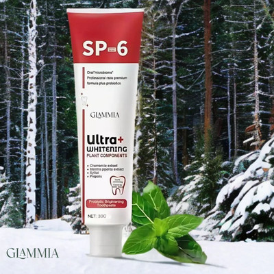GLAMMIA SP 6 Toothpaste | Whitening Shield Safe Daily Whitening Brushing Toothpaste(40 g)
