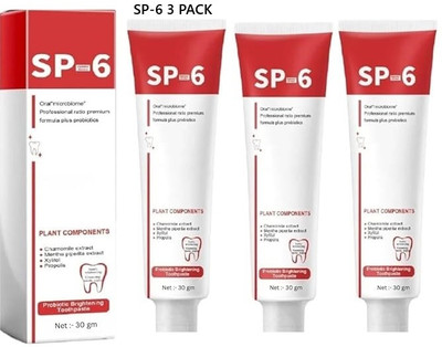 AASAKT Sp-6 Toothpaste, Brightening & Stain Removing Toothpaste Toothpaste(30 g, Pack of 3)