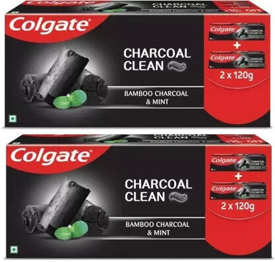 Colgate Charcoal Clean Toothpaste(240 g, Pack of 2)
