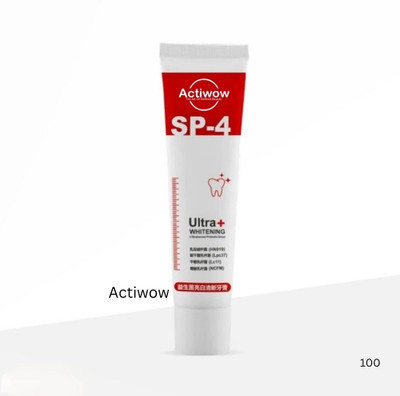 ACTIWOW SP4 Fresh Minty Breath with Herbal Charcoal Blend Toothpaste(50 g)