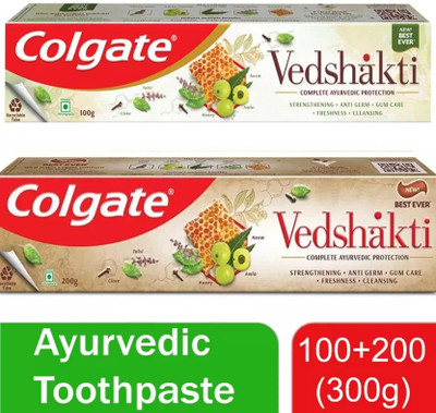 Colgate Swarna Vedshakti Ayurvedic (Pack of 2) Toothpaste(300 g, Pack of 2)