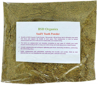 BSD Organics Smily Oral Care Tooth Powder/Palpodi/Dant Powder for Strong Teeth, Bad Breath, Gum Bleeding and More -50 g(50 g)
