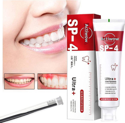 ACTIWOW SP 4 Ultra Whitening Probiotic Charcoal Toothpaste Toothpaste(40 g)