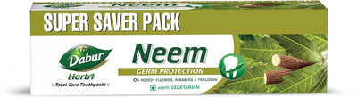 Dabur HERBAL NEEM GERM PROTECTION TOTAL CARE TOOTHPASTE NO PARABENS NO FLUORIDE Toothpaste(299 g)