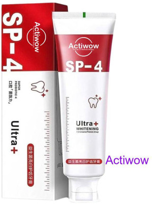 ACTIWOW SP-4 Whitening Charcoal Toothpaste with Mint & Gum Protection A01 Toothpaste(40 g)