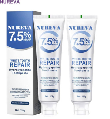 nureva Hydroxyapatite Toothpaste Pack of 2 for Strong Enamel Toothpaste(200 g, Pack of 2)