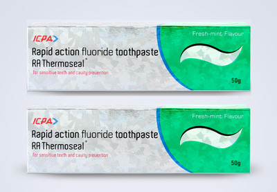 RA Thermoseal Rapid Action Fluoride Toothpaste 50 Gram for Sensitive teeth & Cavity Protection Toothpaste(50 g, Pack of 2)