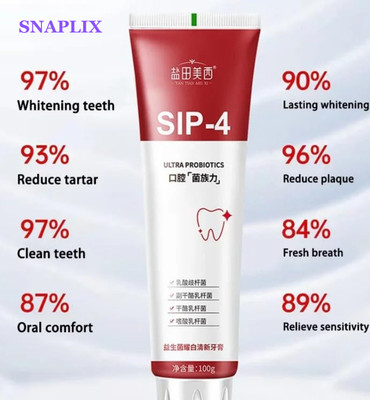Snaplix Sp4 Ultra Whitening – Advanced Stain Removal For A Glow That Lasts Toothpaste(30 g)
