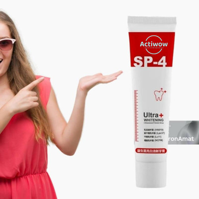 ACTIWOW SP 4 Ultra Whitening Probiotic Toothpaste with Charcoal Toothpaste(40 g)