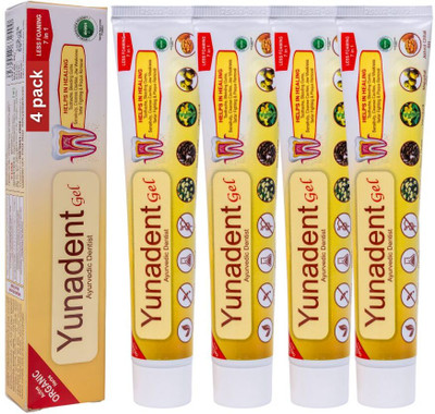 Yunadent TOOTHPASTE Toothpaste(360 g, Pack of 4)