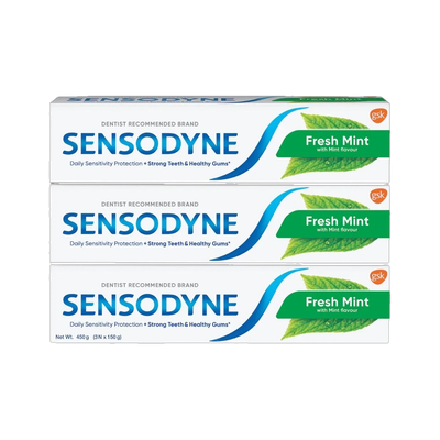 SENSODYNE Fresh Mint Combo for daily sensitivity protection Toothpaste(450 g, Pack of 3)
