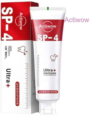 ACTIWOW SP4 Whitening Charcoal Toothpaste with Ginger & Fresh Mint Toothpaste(40 g)