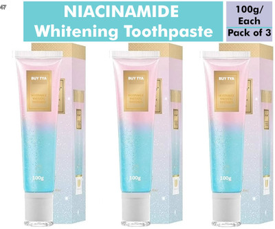 Buy TYA Niacinamide Toothpaste 100g Each – Pack of 3 for Daily White Teeth Toothpaste(300 g, Pack of 3)