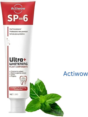ACTIWOW SP6 Ultra Whitening Toothpaste for Maximum Stain Removal Toothpaste(40 g)