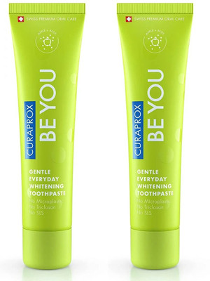 Curaprox Gentle Everyday Whitening Toothpaste (Apple + Aloe) 60ml x Pack of 2 Toothpaste(120 ml, Pack of 2)
