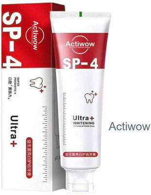 ACTIWOW SP4 Whitening Charcoal Toothpaste with Antioxidants & Vitamin D A01 Toothpaste(40 g)