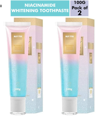 Buy TYA Pack of 2 Niacinamide Toothpaste – Whitening & Plaque Control, 100g Each Toothpaste(200 g, Pack of 2)