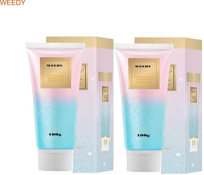 WEEDY Niacinamide Whitening Paste – Twin Pack 100g Toothpaste(200 g, Pack of 2)
