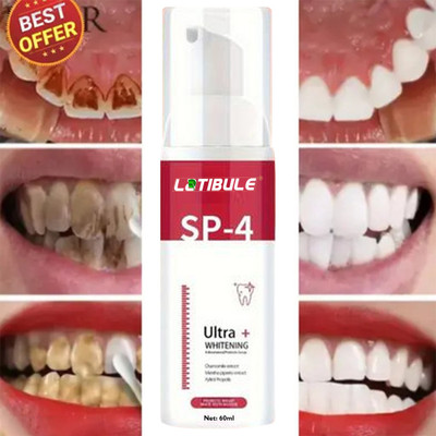 Latibule Ultra + Teeth Whitening Foam Sensitive Plus Toothpaste, Pro Argin Formula - Fresh(60 ml)
