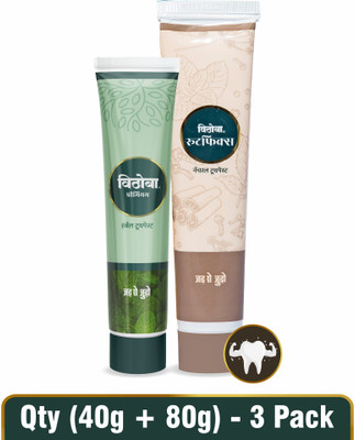 Vithoba Premium Toothpaste 40g & Rootfix Toothpaste 80g Toothpaste Toothpaste(2, Pack of 3)