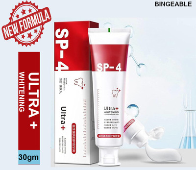 Bingeable SP-4 Whitening Toothpaste 30g – Gentle Stain Remover with Probiotics Toothpaste(30 g)