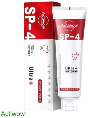 ACTIWOW SP4 Bamboo Charcoal Whitening Toothpaste with Gums Health Formula Toothpaste(40 g)