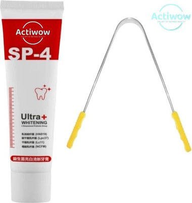 ACTIWOW SP 4 Ultra Whitening Probiotics Charcoal Toothpaste Toothpaste(40 g)