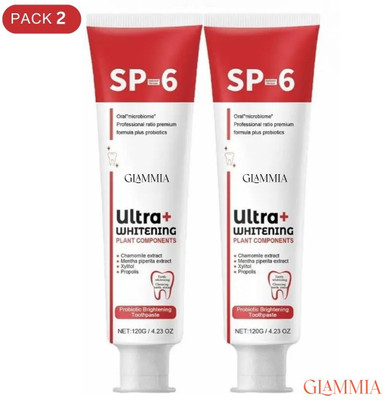 GLAMMIA SP 6 Toothpaste | Whitening Enamel Brushing Whitening Daily Care Toothpaste(60 g, Pack of 2)