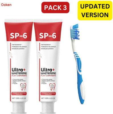Oaken Sp 6 Ultra Toothpaste Sensitive Teeth Relief with Gentle Brush Set Toothpaste(60 g, Pack of 3)