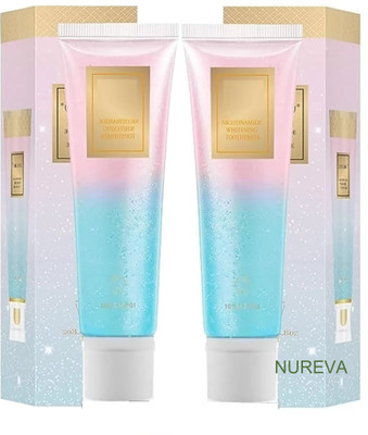 nureva Niacinamide Toothpaste Pack of 2 for Whitening & Teeth Protection Toothpaste(200 g, Pack of 2)