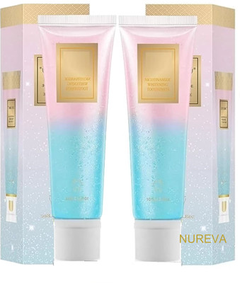 nureva Niacinamide Toothpaste Pack of 2 for Whitening & Gum Protection Toothpaste(200 g, Pack of 2)