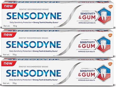 SENSODYNE Sensitivity & Gum 70g ( Pack of 3) Toothpaste(210 g, Pack of 3)