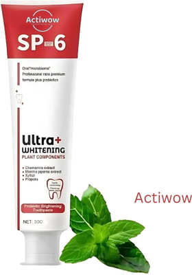 ACTIWOW SP6 Whitening Toothpaste with Breath Freshening Technology A01 Toothpaste(40 g)