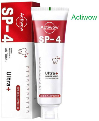 ACTIWOW SP4 Charcoal Whitening Toothpaste for Freshness & Enamel Protection Toothpaste(40 g)