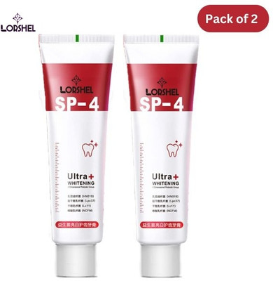 LORSHEL sp 4 toothpaste whitening teeth home Toothpaste(60 g, Pack of 2)