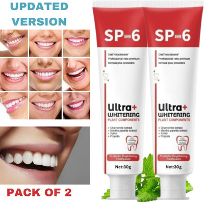 SIYDHA Sp 6 Toothpaste Ultra Updated Of Sp-4 Ultra Whitening Toothpaste {30g Each} Toothpaste(60 g, Pack of 2)