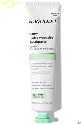 RJ GUDDU Nano Hydroxyapatite Mint Toothpaste – Fluoride-Fresh Gums & Daily Use Toothpaste(100 g)