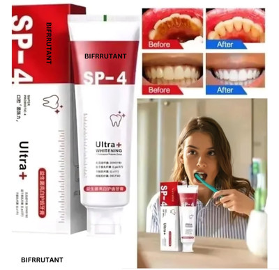 BIFRRUTANT SP 4 Whitening Toothpaste for Teeth – Effective and Refreshing Formula Toothpaste(30 g)