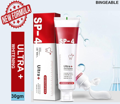 Bingeable SP-4 Ultra Whitening Foam Toothpaste 30g – Stain Removing Minty Fresh Toothpaste(30 g)