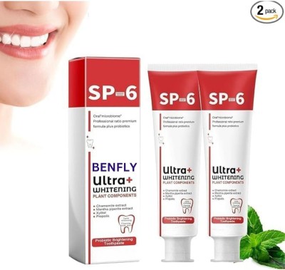 BENFLY New Sp6 Ultra Teeth White C Toothpaste(30 g, Pack of 2)