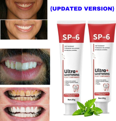 SIYDHA Sp6 Ultra Whitening Toothpaste Combo Removes Teeth Stains Effectively {3ogm x 2} Toothpaste(60 g, Pack of 2)
