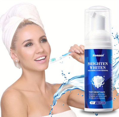 Sonavi Teeth Whitening Foam Toothpaste Makes You Reveal Perfect & White Toothpaste(60 ml)