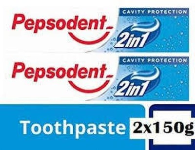 PEPSODENT 2-in-1 Cavity Protection Toothpaste 150 g (Pack of 2) Toothpaste(300 g, Pack of 2)