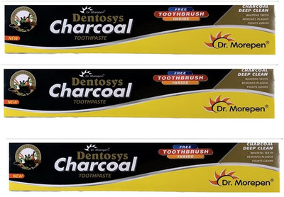 Dr. Morepen Dentosys Active Smile Charcoal Toothpaste_3X100G Toothpaste(300 g, Pack of 3)