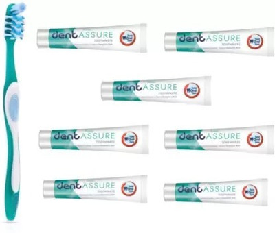 Rastic Assure Dent 7 Neem Toothpaste With Toothbrush(8 Items in the set)
