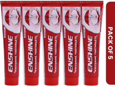 Enshine Whitening Toothpaste Removes Stain Promotes Bright and Healthy Smile Toothpaste(500 g, Pack of 5)