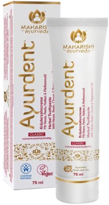 MAHARISHI ayurveda Ayurdent Classic Ayurvedic Antioxidant AntiBacterial Whitens Strengthens Teeth Toothpaste(75 ml)