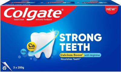 Colgate Strong Teeth Anticavity Toothpaste(600 g, Pack of 3)
